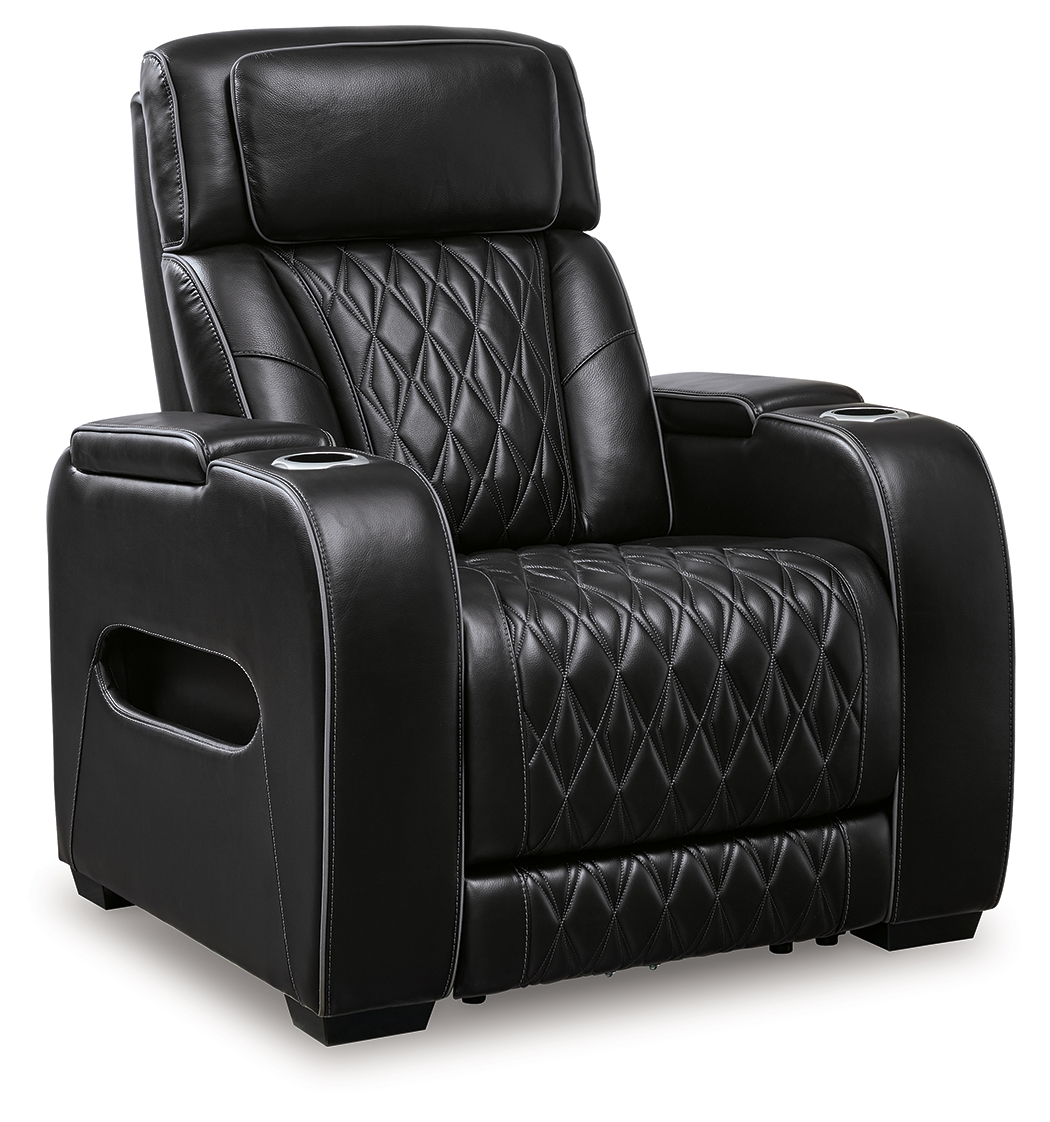 Boyington - Power Recliner/ Adj Headrest - Black