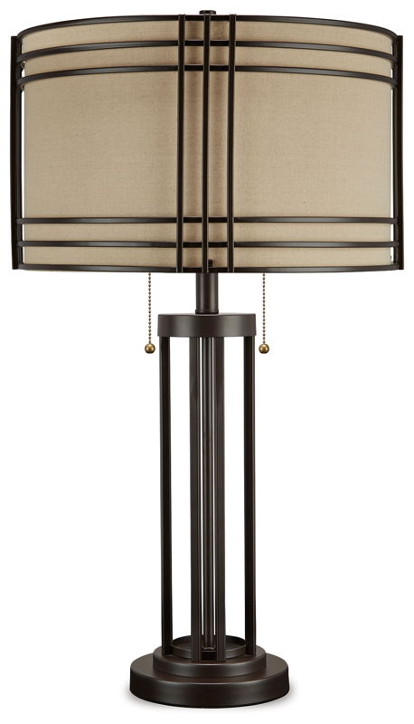 Hanswell - Metal Table Lamp  - Dark Brown