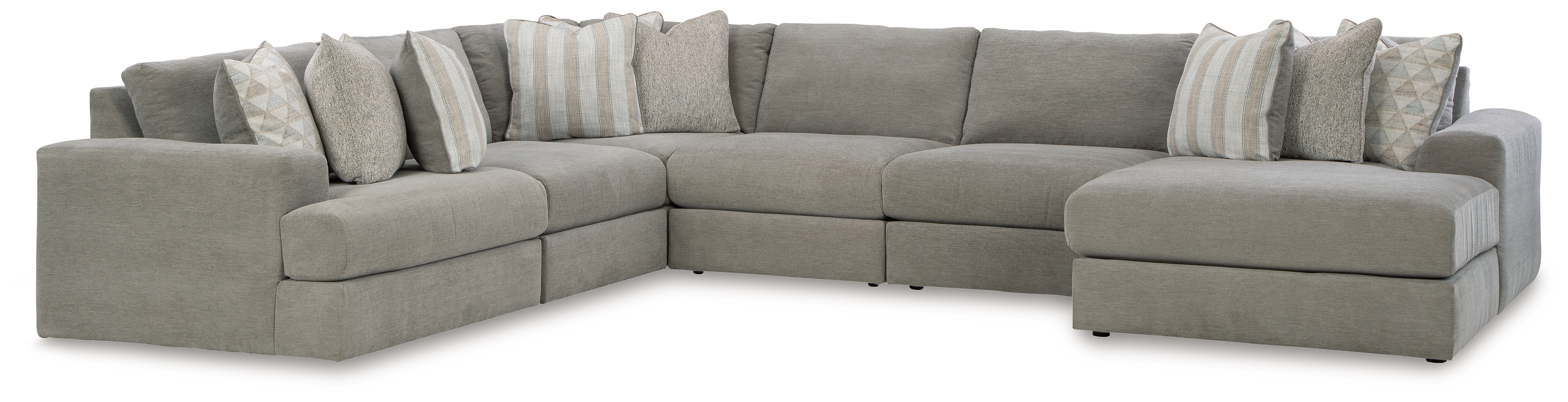 Avaliyah - 6-Piece Sectional With Raf Corner Chaise - Ash