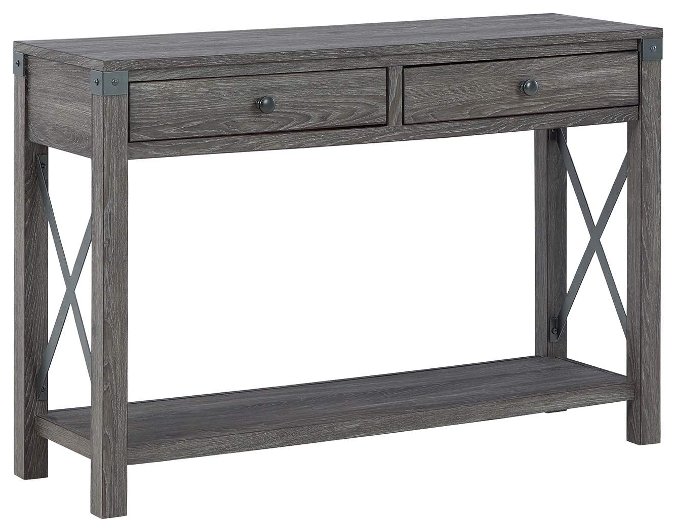 Freedan - Console Sofa Table - Grayish Brown
