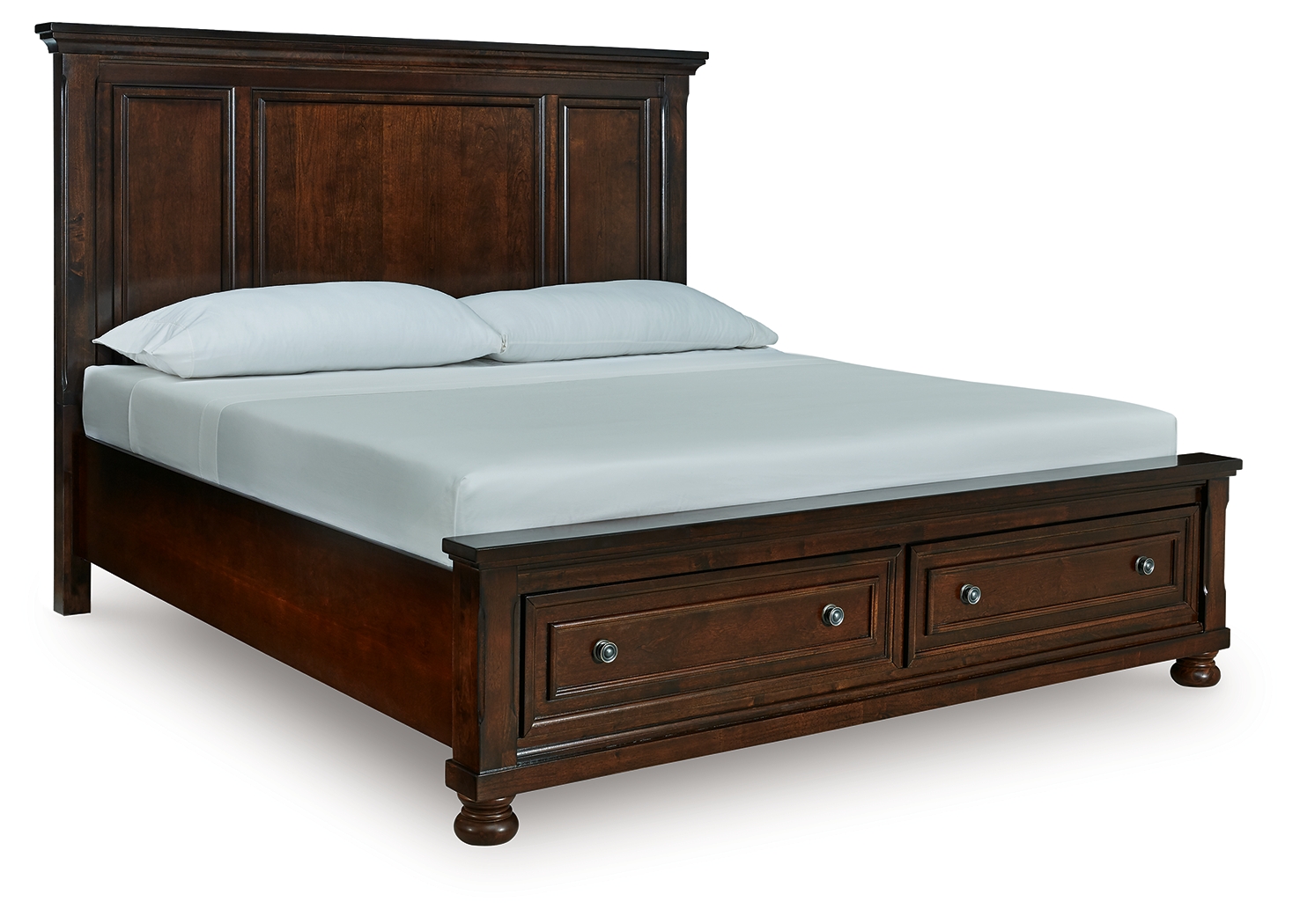 Porter - California King Panel Storage Bed - Rustic Brown