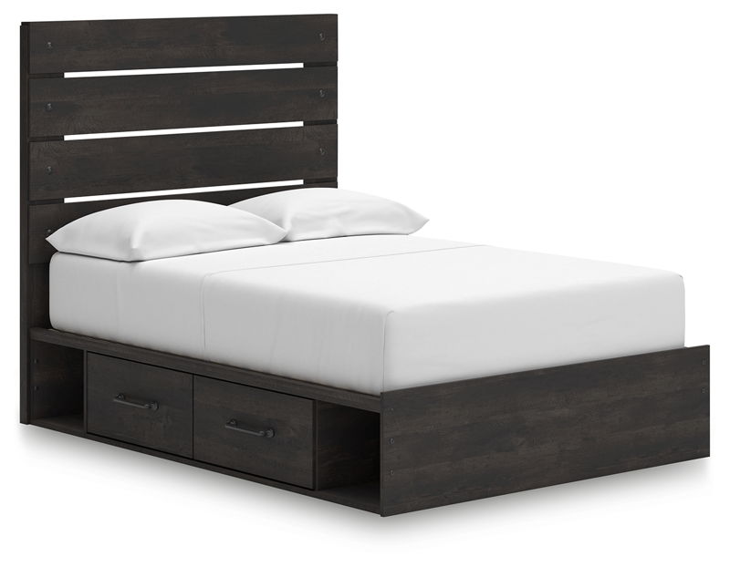 Hollivern - Full Panel Storage Bed - Dark Gray