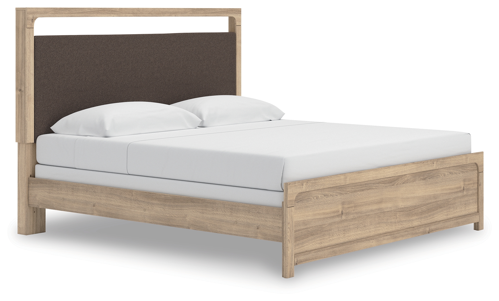 Kinlanni - King Upholstered Panel Bed - Tan