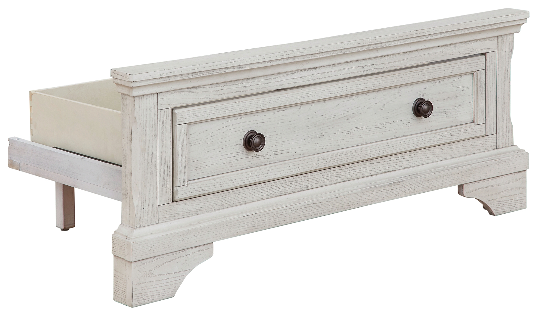 Robbinsdale - Twin Storage Ftbd w/Roll Slats - Antique White