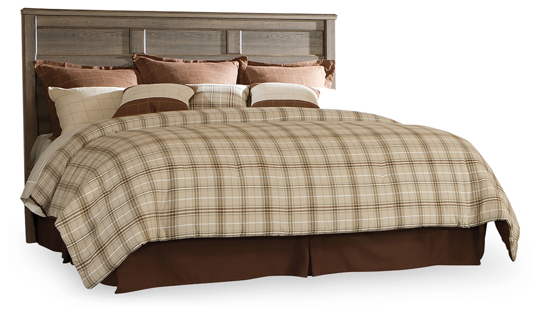 Juararo - King/Cal King Panel Headboard - Dark Brown