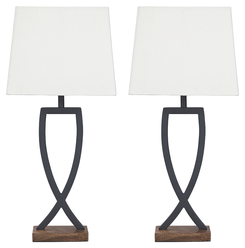 Makara - Metal Table Lamp (Set of 2) - Black / Brown
