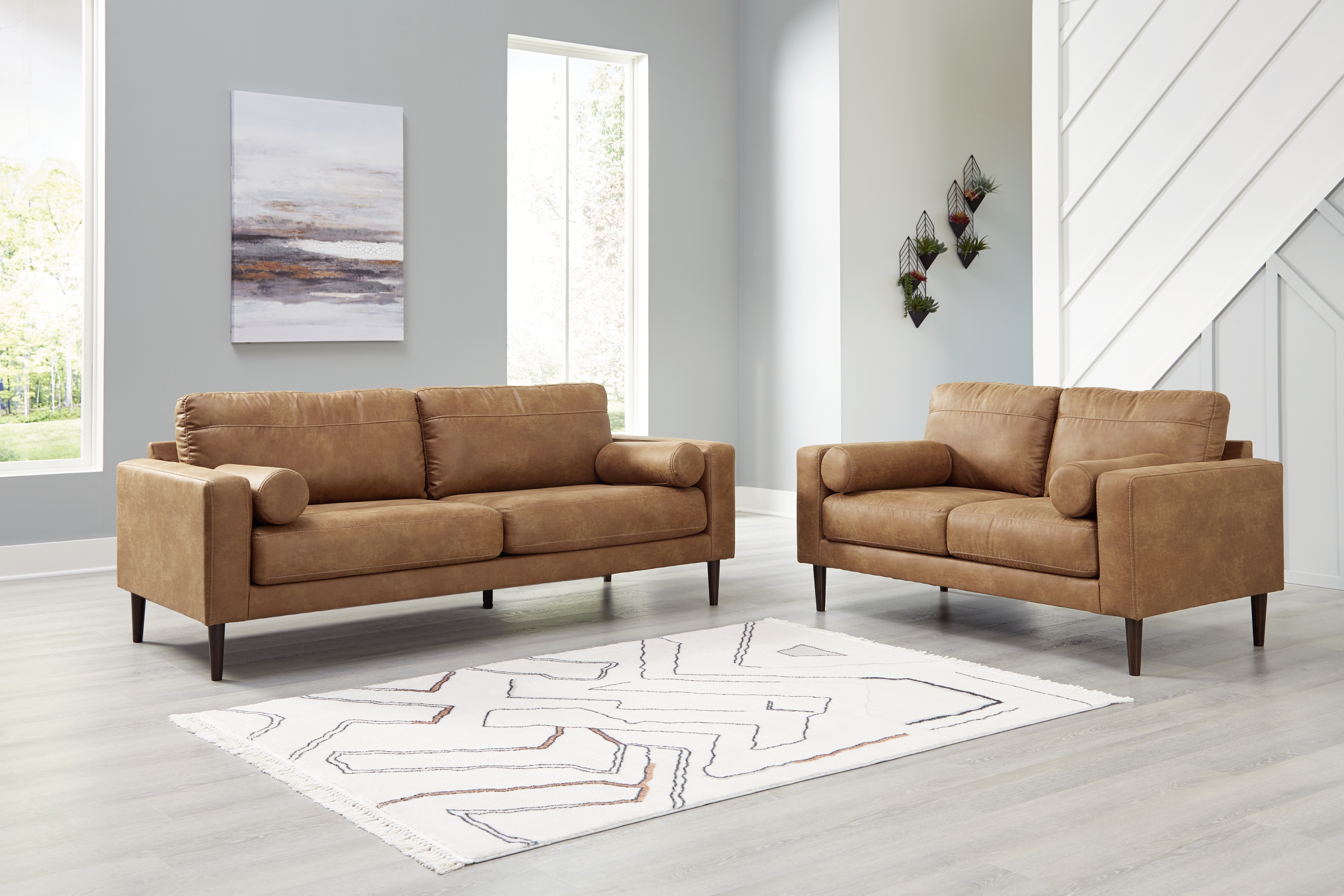 Telora - 2 Pc. - Sofa, Loveseat - Caramel