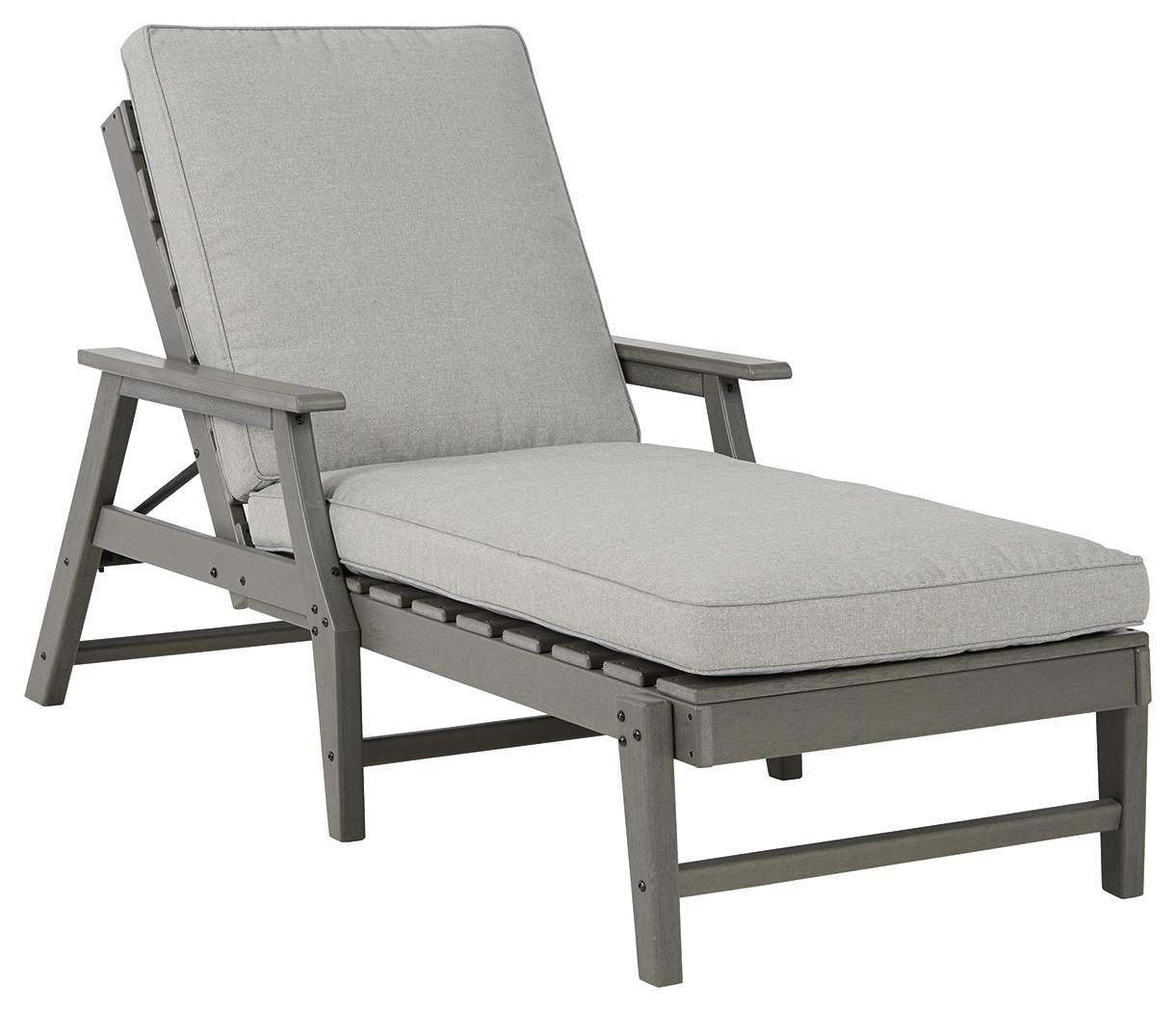 Visola - Chaise Lounge with Cushion - Gray