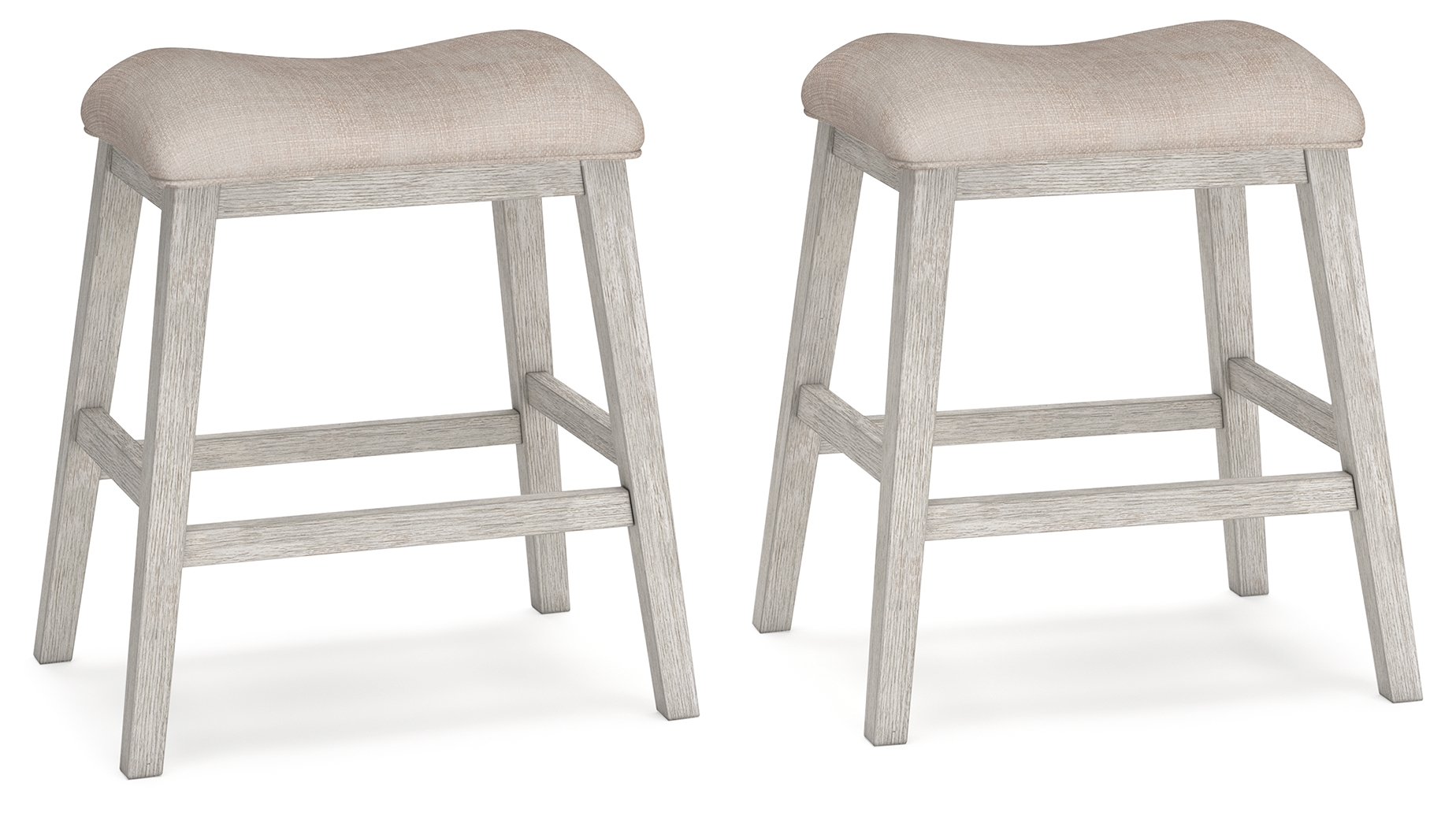 Skempton - Upholstered Stool (Set of 2) - White