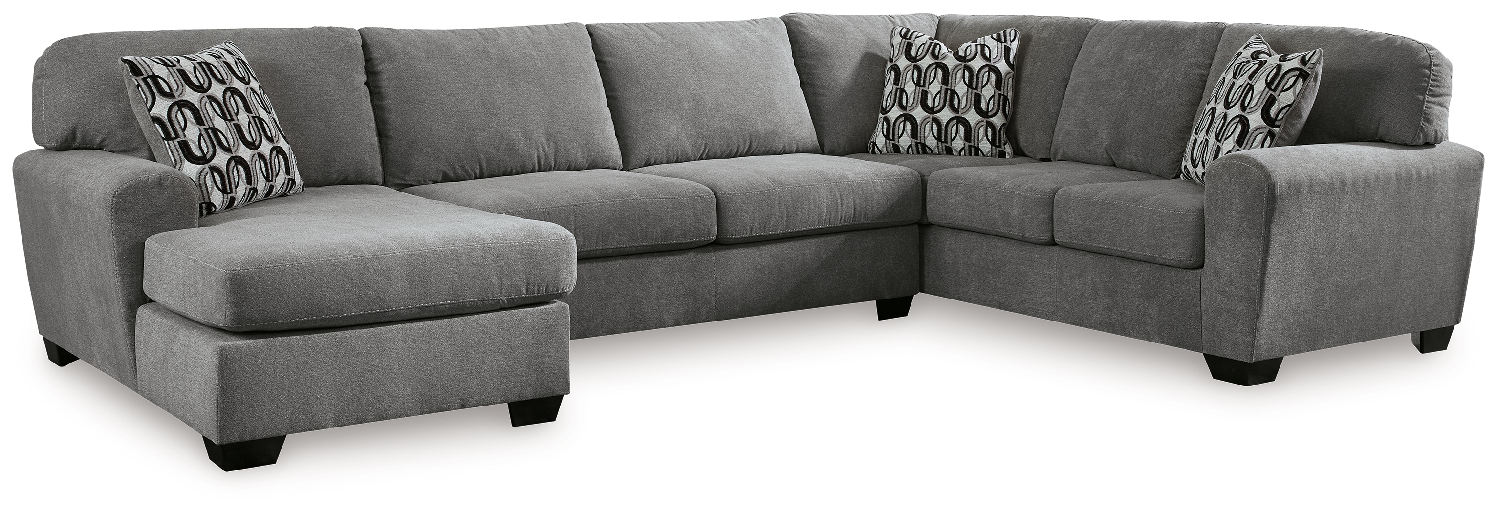 Birkdale Court - 3-Piece Sectional With Laf Corner Chaise - Gray