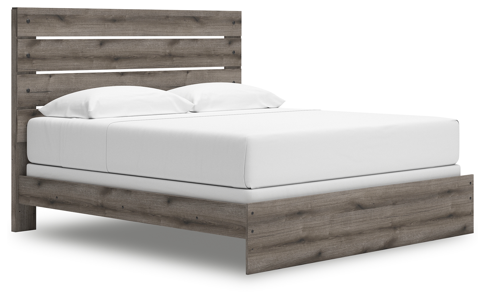 Graystorm - King Panel Bed - Brown Gray