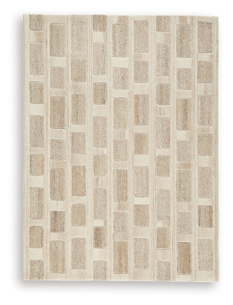 Lisgrove - 5' x 7' Rug - Tan / Brown / White