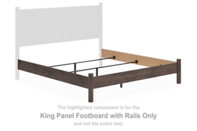 Pamytta - King Panel Footboard With Rails - Brown