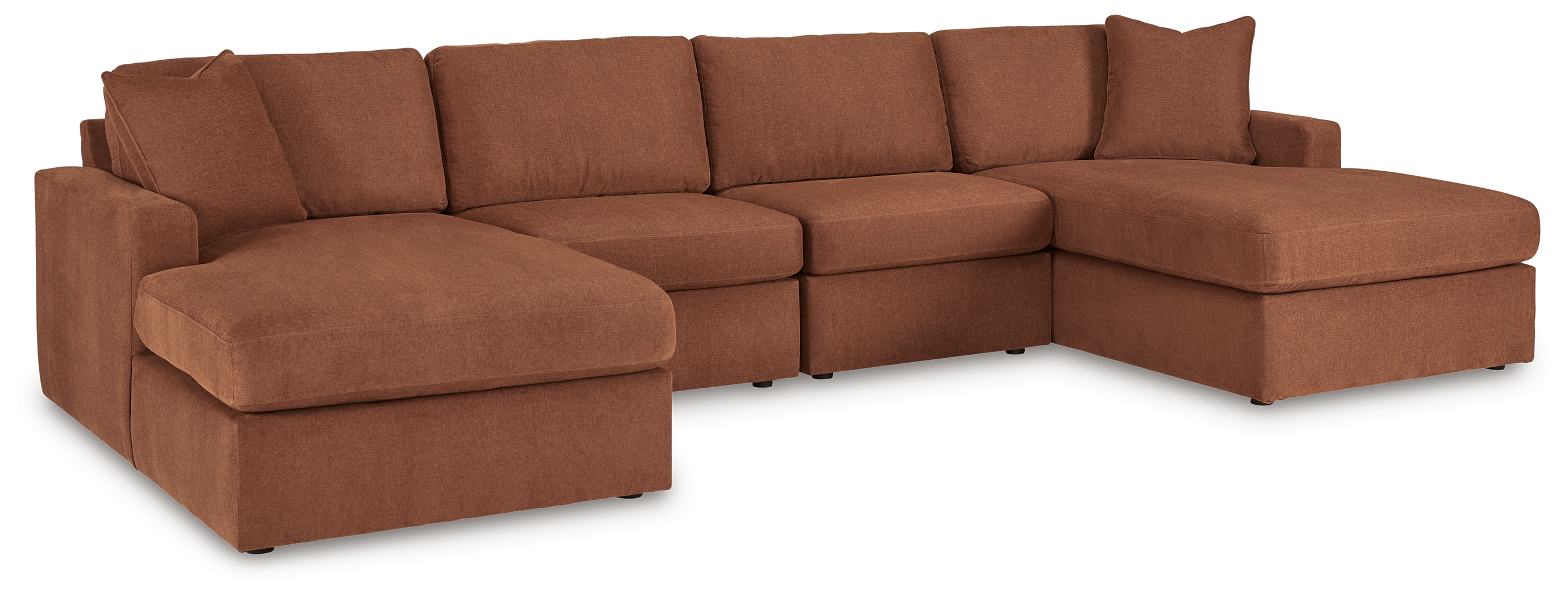 Modmax - 4-Piece Sectional With Laf And Raf Corner Chaises - Spice
