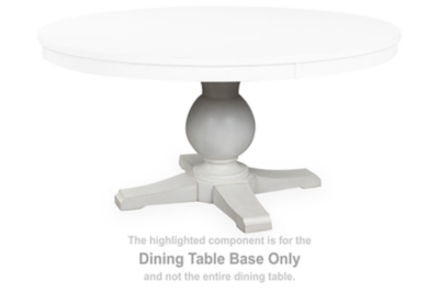 Greddinton - Round Dining Room Table Base - White