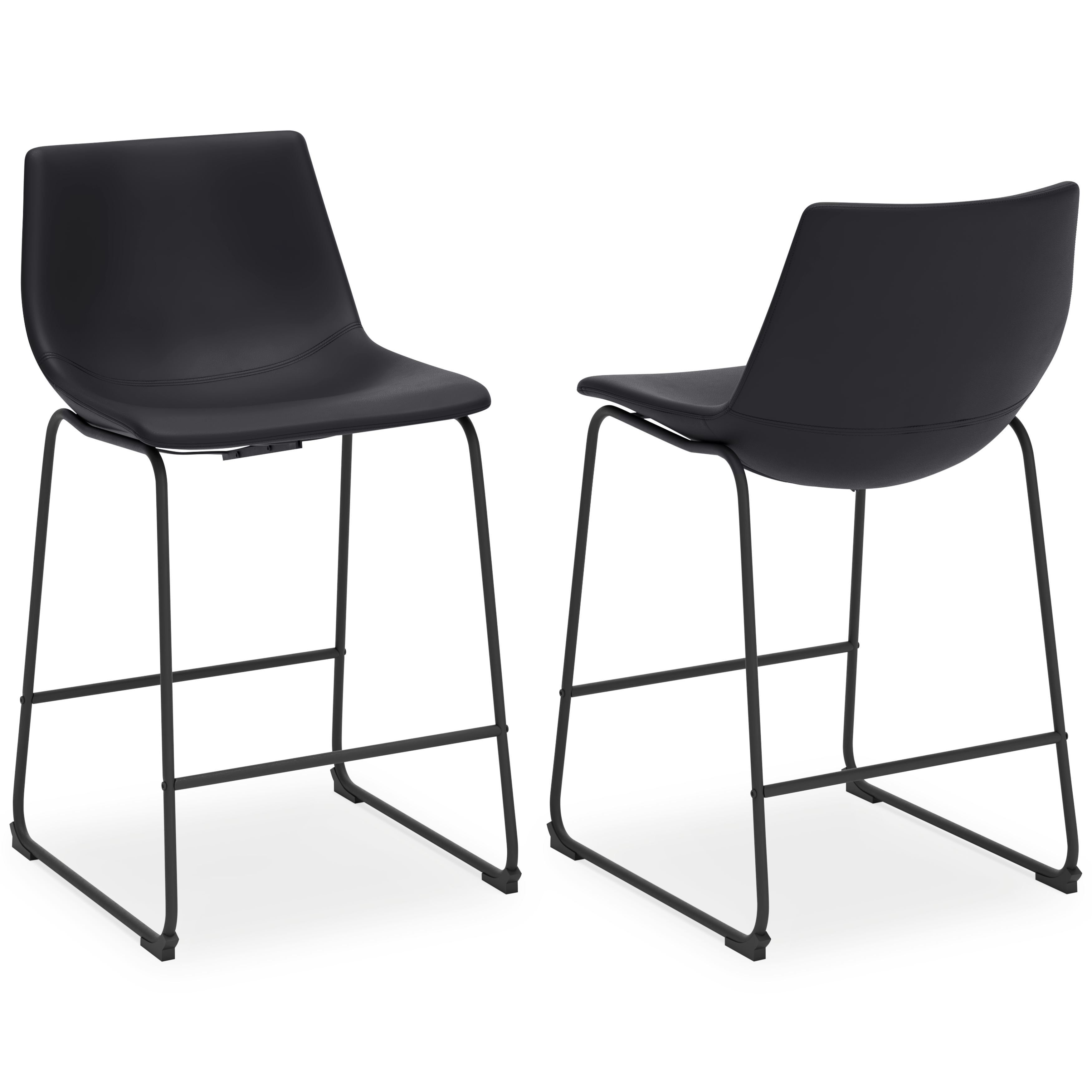Centiar - Upholstered Barstool (Set of 2) - Black