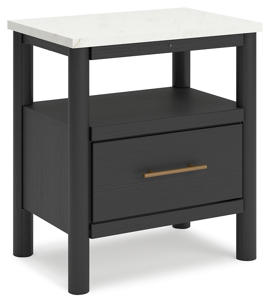 Cadmori - One Drawer Night Stand - Black / White