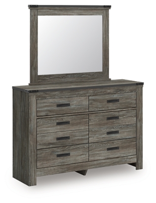 Frandern - Dresser And Mirror - Gray