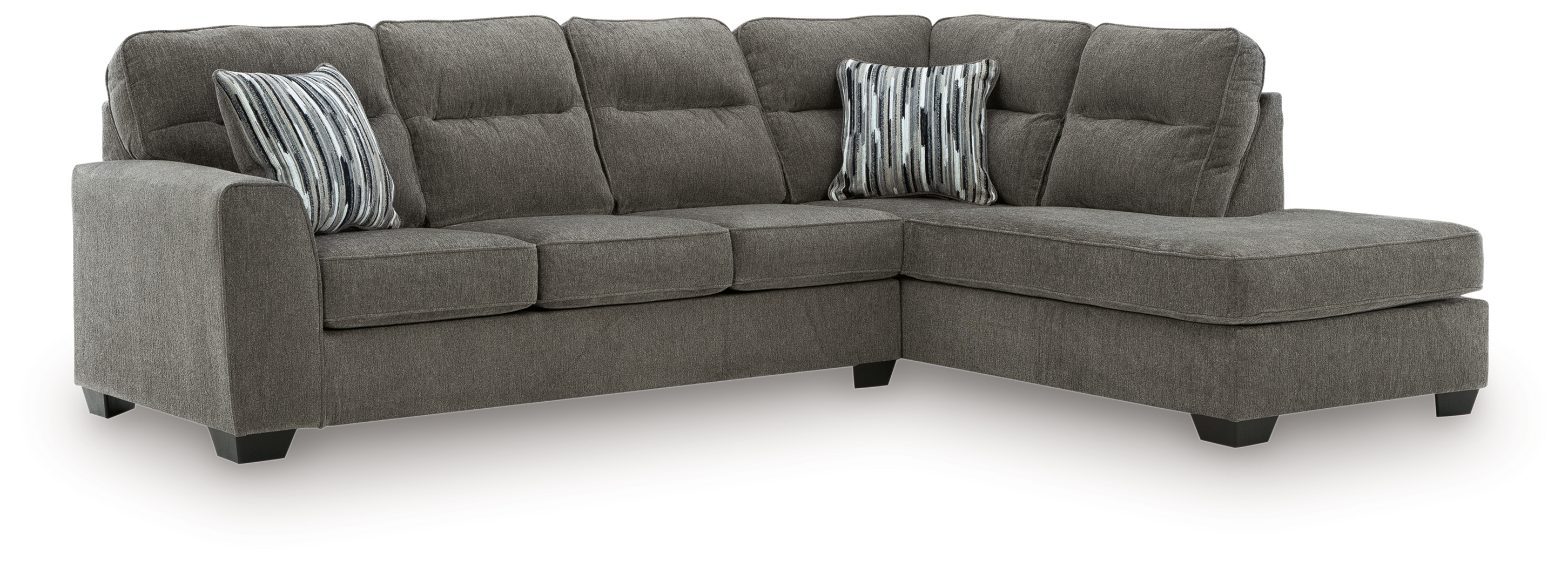 Olten - 2-Piece Sectional With RAF Corner Chaise - Graphite