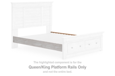 Makidern - Queen/King Platform Rails - Whitewash