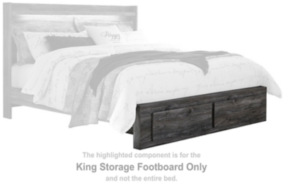 Baystorm - King Storage Footboard - Gray