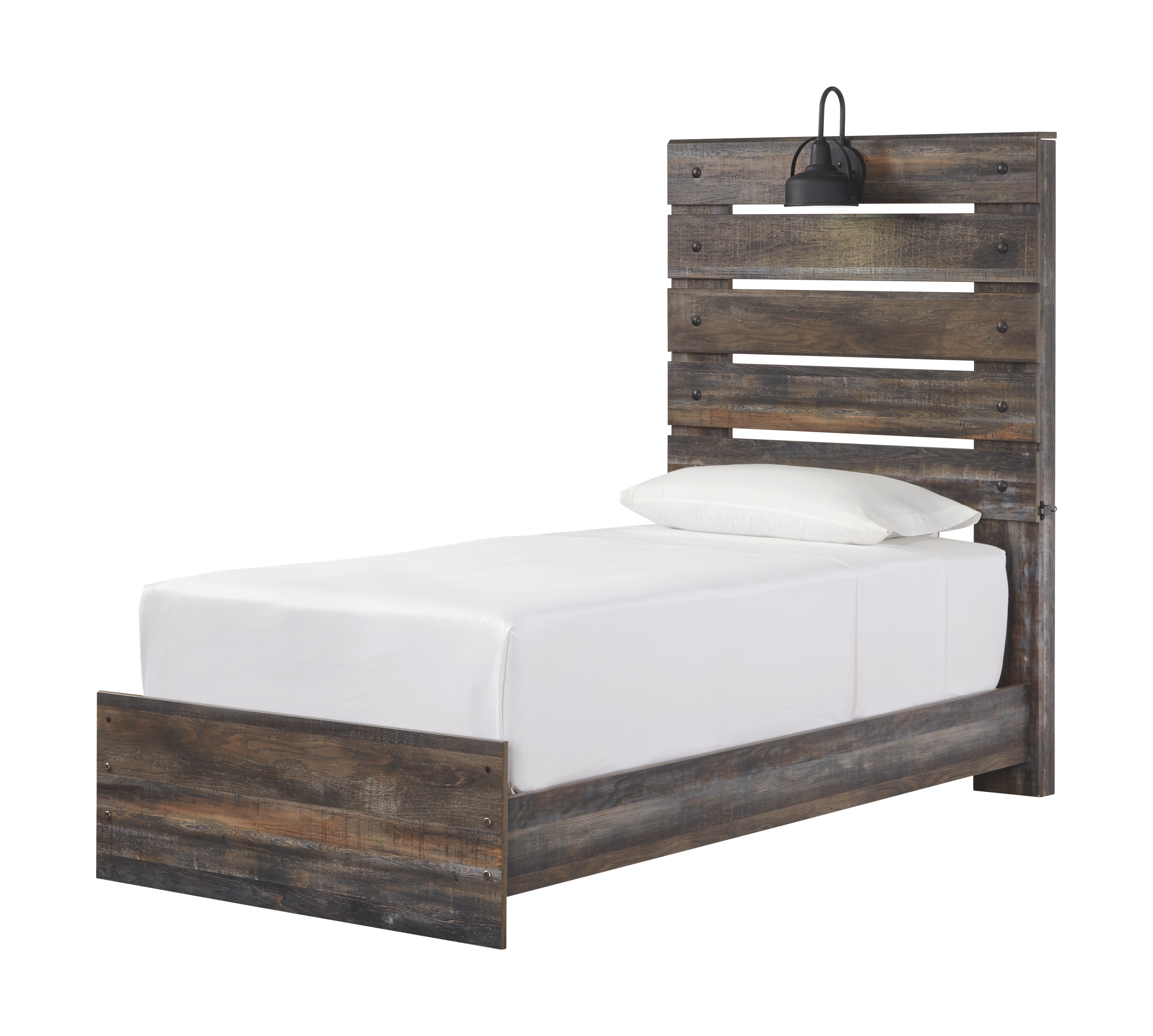 Drystan - Twin Panel Bed - Brown / Beige