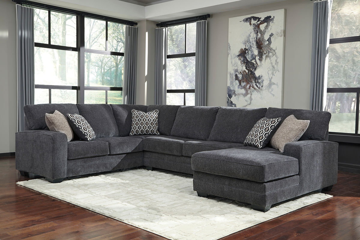 Tracling - Right Arm Facing Corner Chaise 3 Pc Sectional - Slate