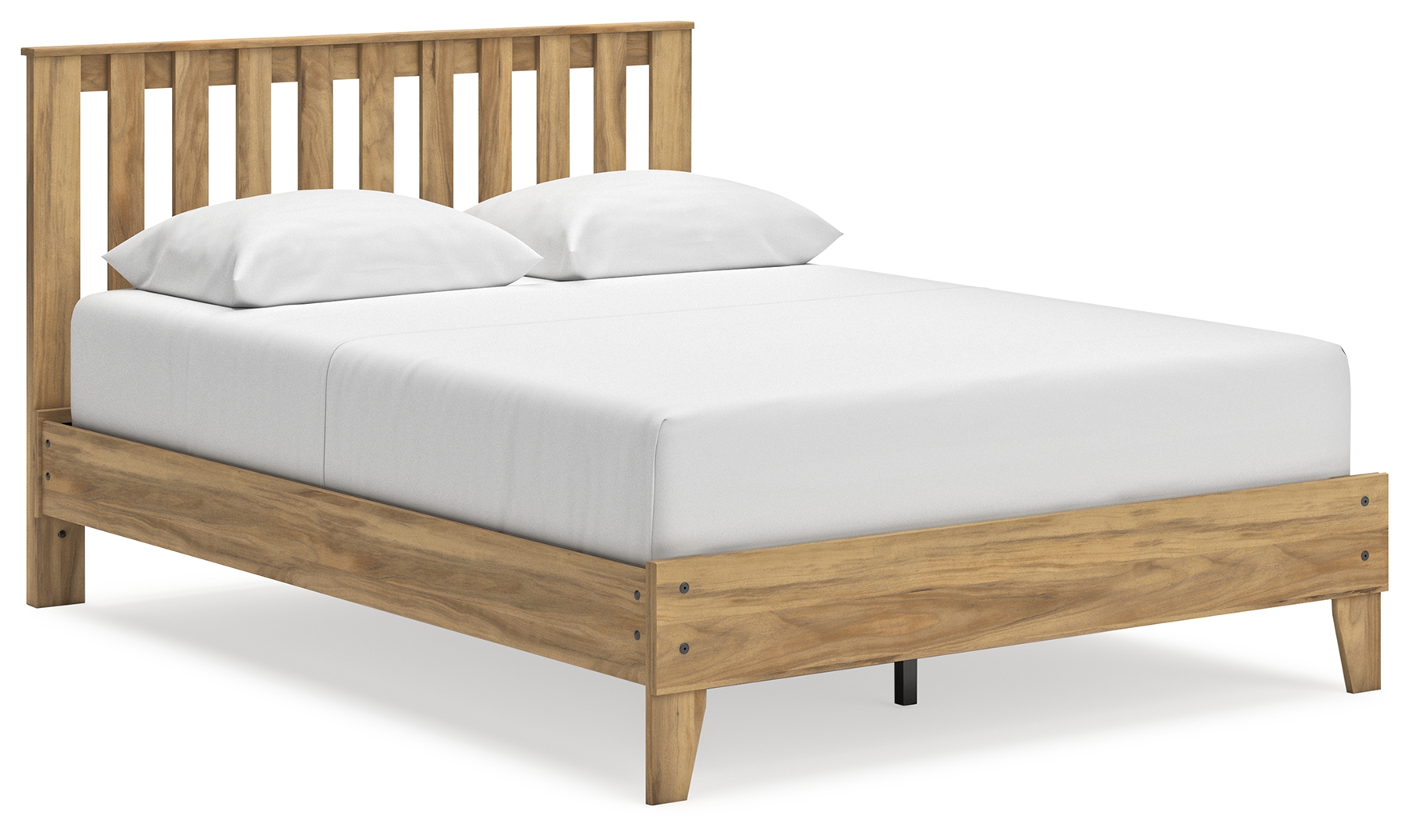 Bermacy - Queen Platform Panel Bed - Light Brown