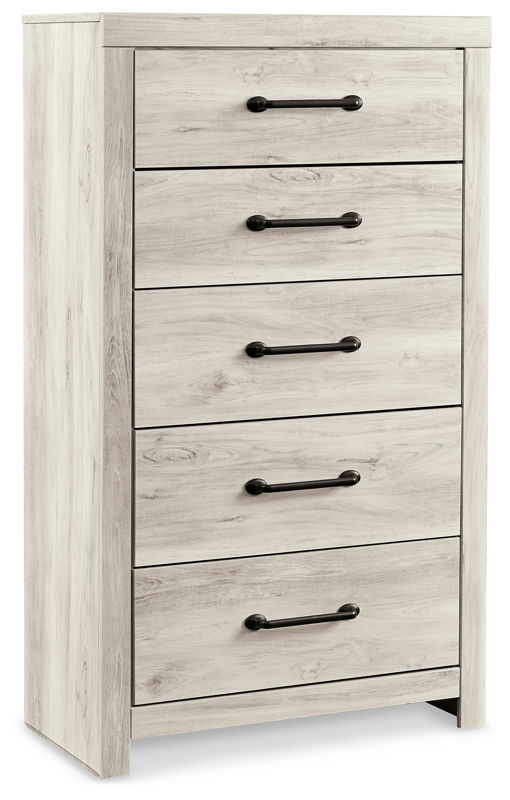 Cambeck - Five Drawer Chest - Whitewash