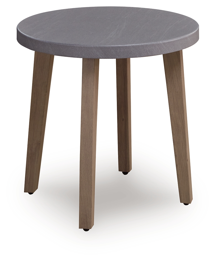 Harmony Headlands - Round End Table - Natural / Gray