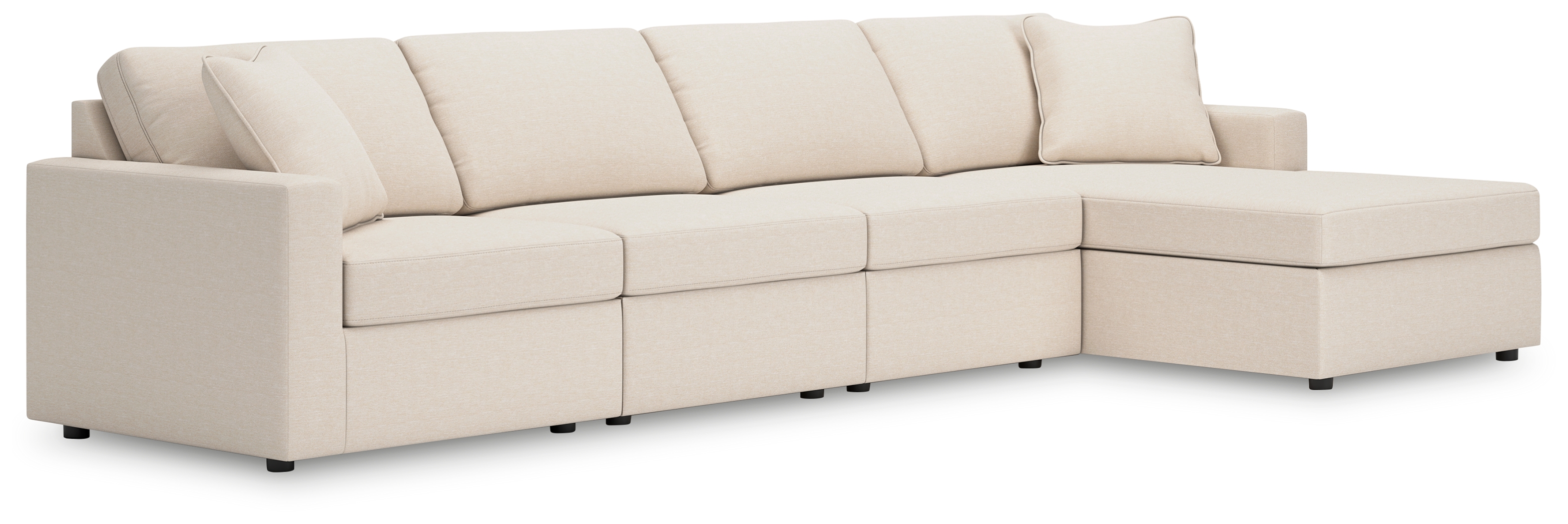 Modmax - 4-Piece Sectional With Raf Corner Chaise - Oyster