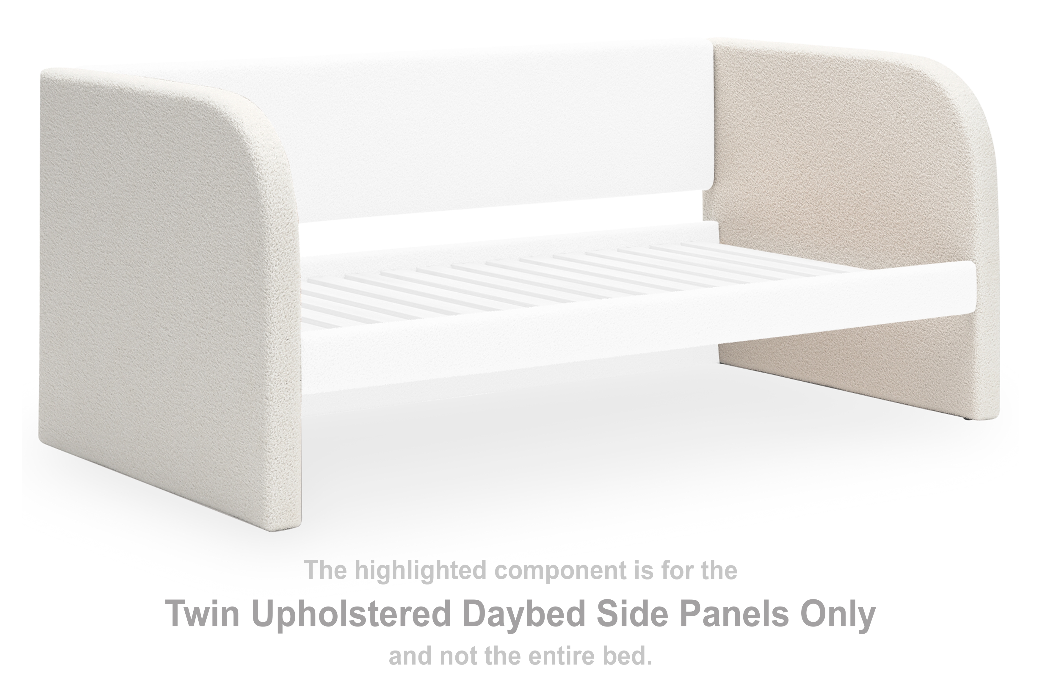 Arloster - Twin Upholstered Daybed Side Panels - White