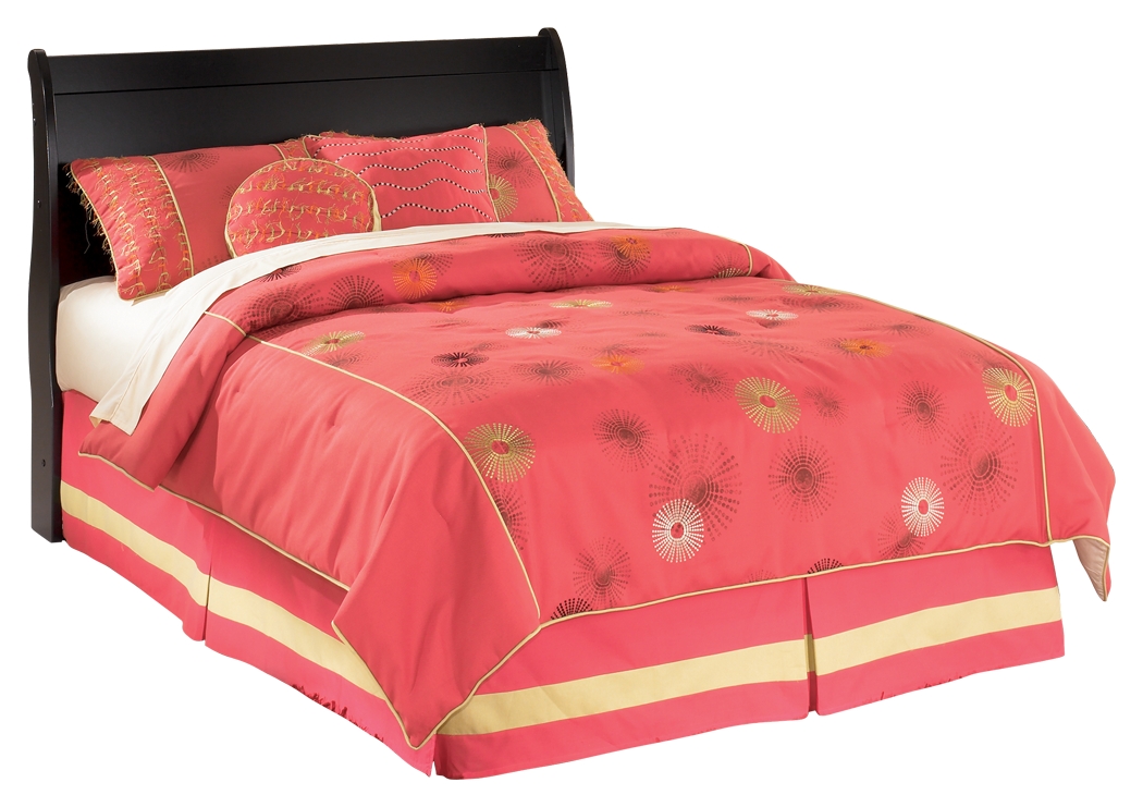 Huey Vineyard - Full Sleigh Headboard - Black