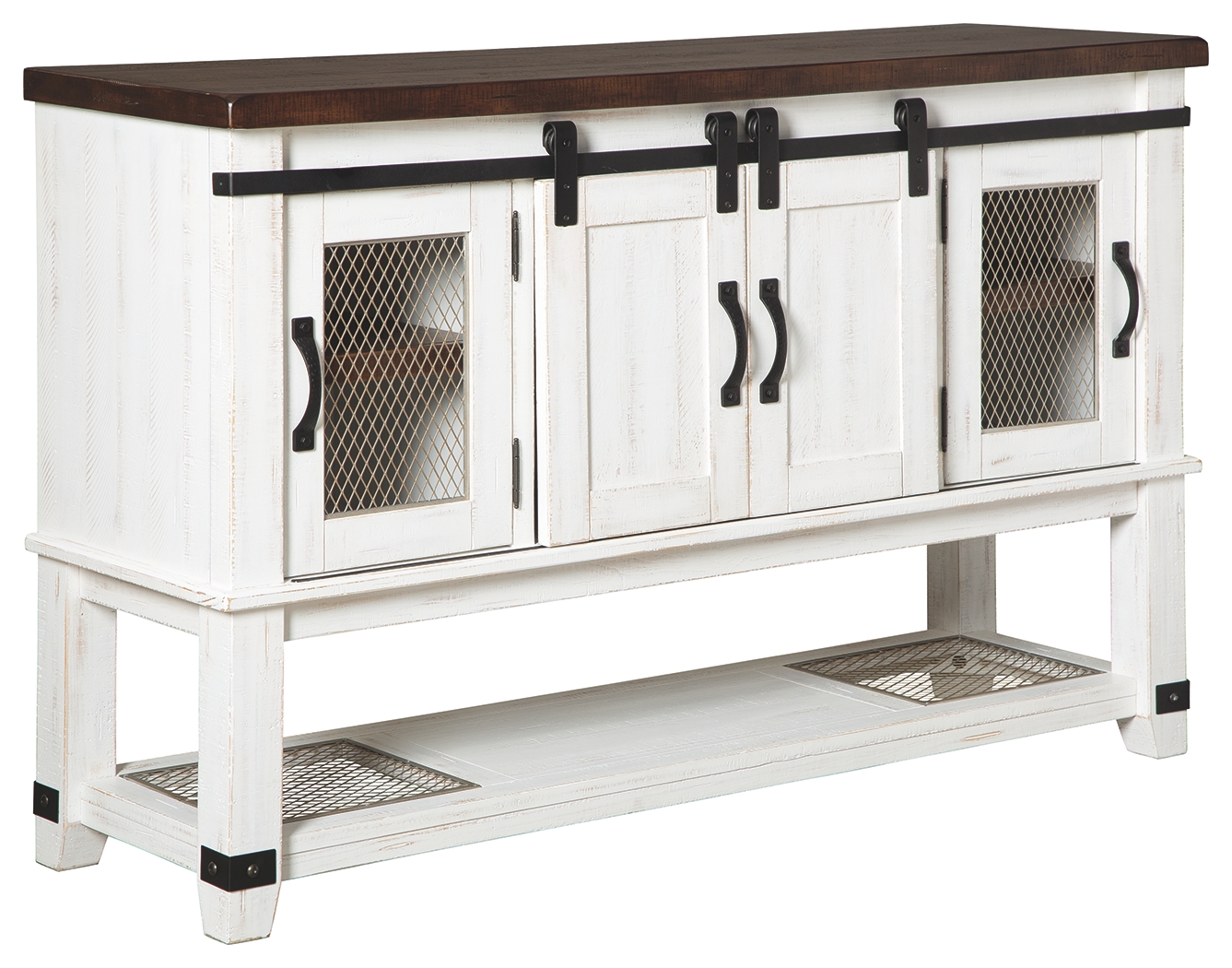 Valebeck - Dining Room Server - White / Brown