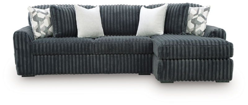 Midnight-Madness - 2-Piece Sectional Sofa With RAF Corner Chaise - Gunmetal