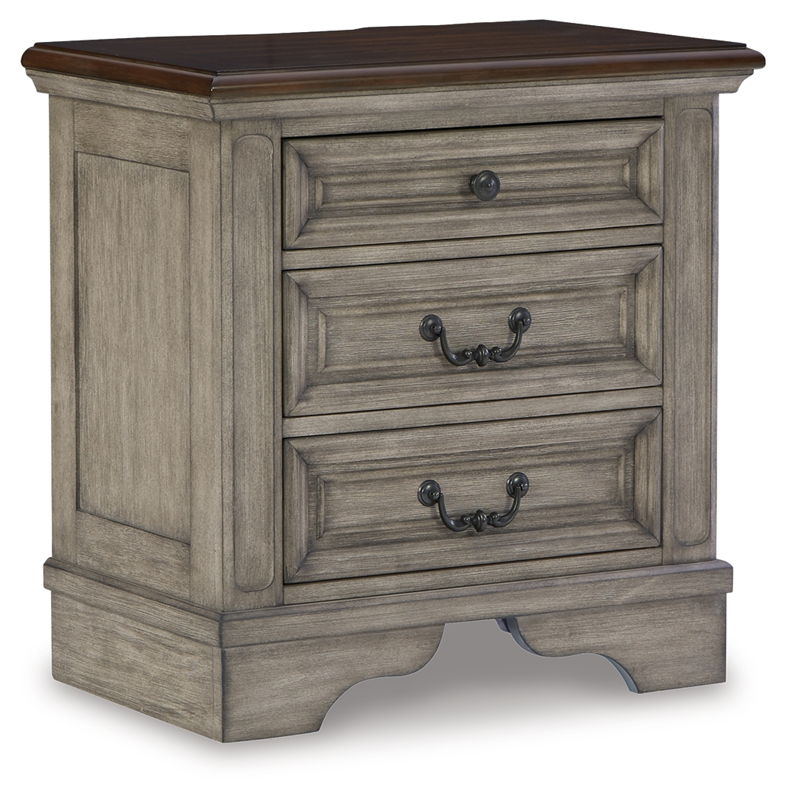 Lodenbay - Three Drawer Night Stand - Antique Gray