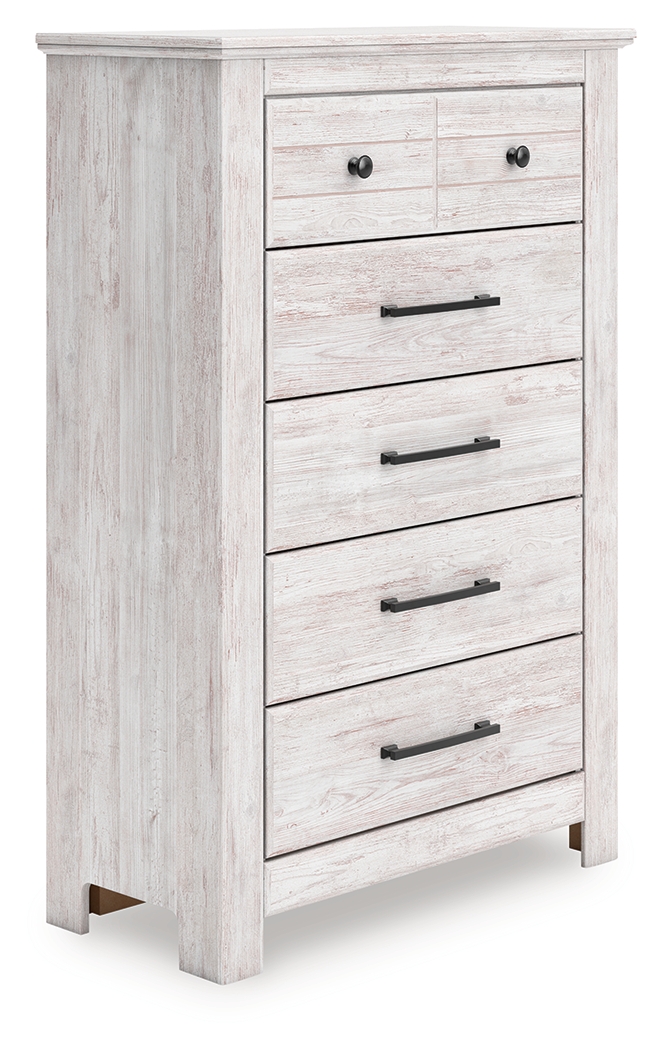 Makidern - Five Drawer Chest - Whitewash