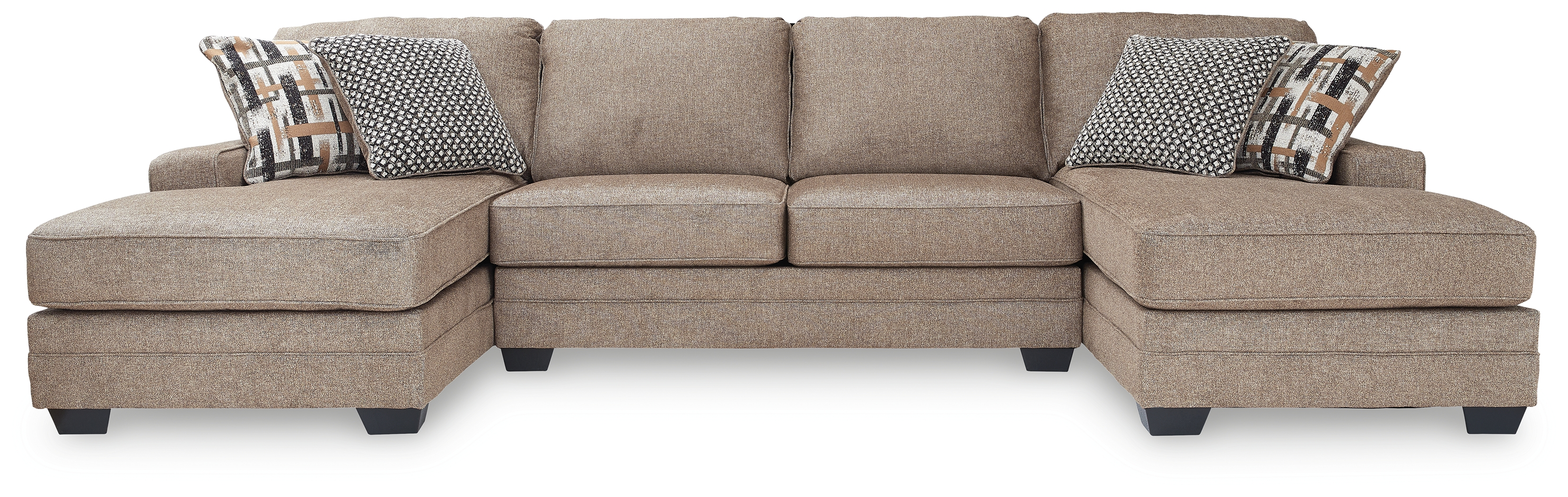 Cannonbrook - 3-Piece Sectional With Chaises - Nutmeg