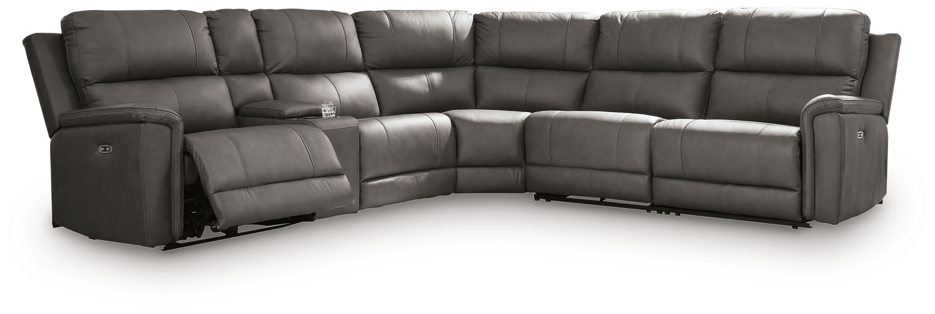Bleckley - 6-Piece Power Reclining Sectional With LAF And RAF Recliners - Anchor