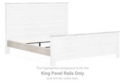 Willowton - King Panel Rails - Whitewash
