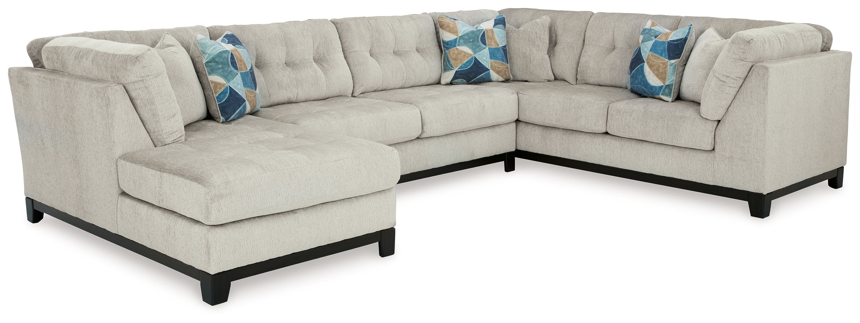 Maxon Place - 3-Piece Sectional With Laf Corner Chaise - Stone