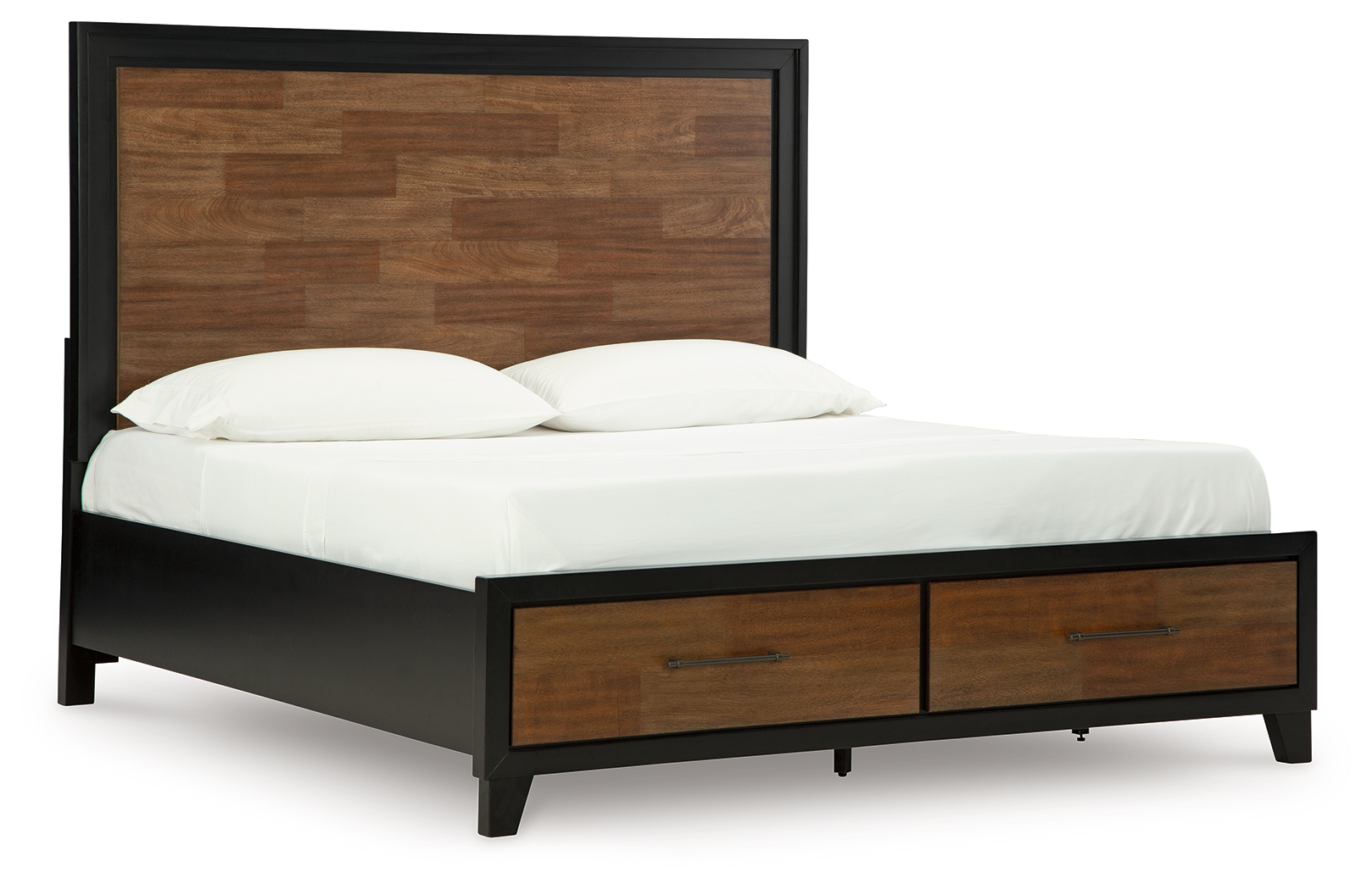 Kraeburn - California King Panel Storage Bed - Brown / Black