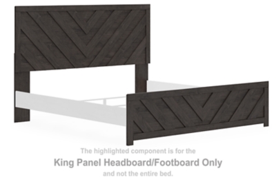 Prendonea - King Panel Headboard/Footboard - Charcoal