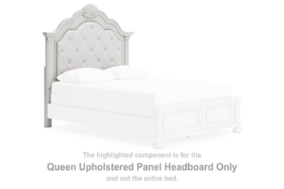 Montelaine - Queen Upholstered Panel Headboard - Antique White
