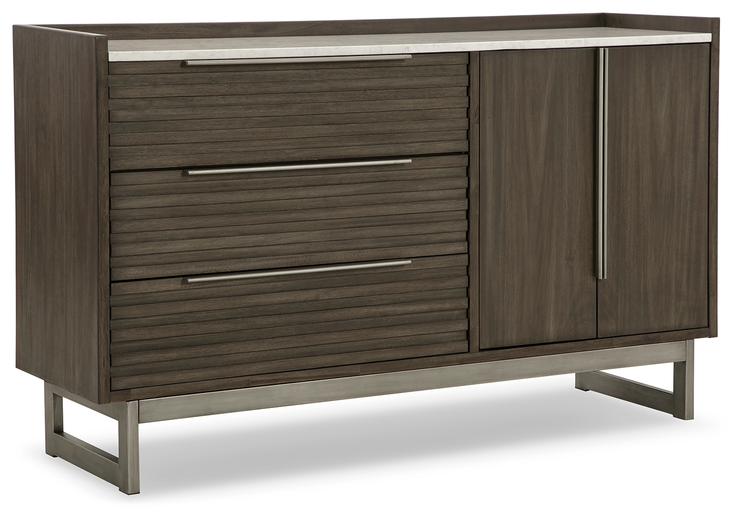 Arkenton - Dresser - Grayish Brown / White