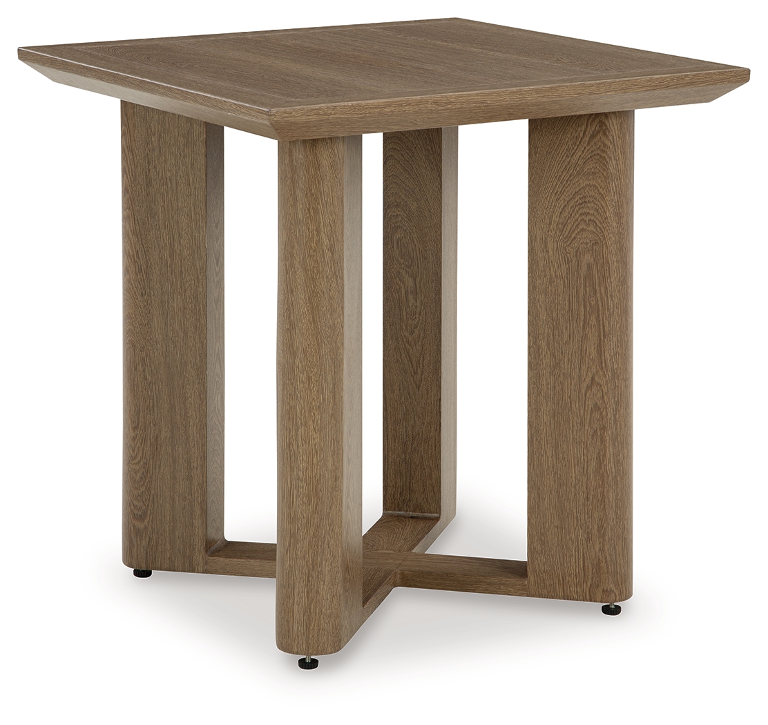Serene Bay - Square End Table - Dark Brown
