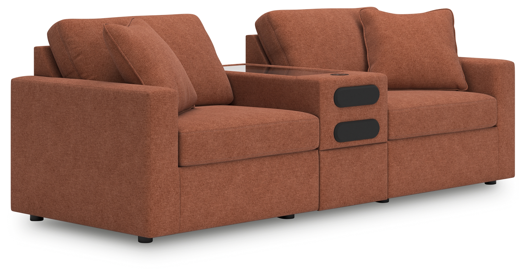 Modmax - 3-Piece Sectional With Audio System Console - Spice