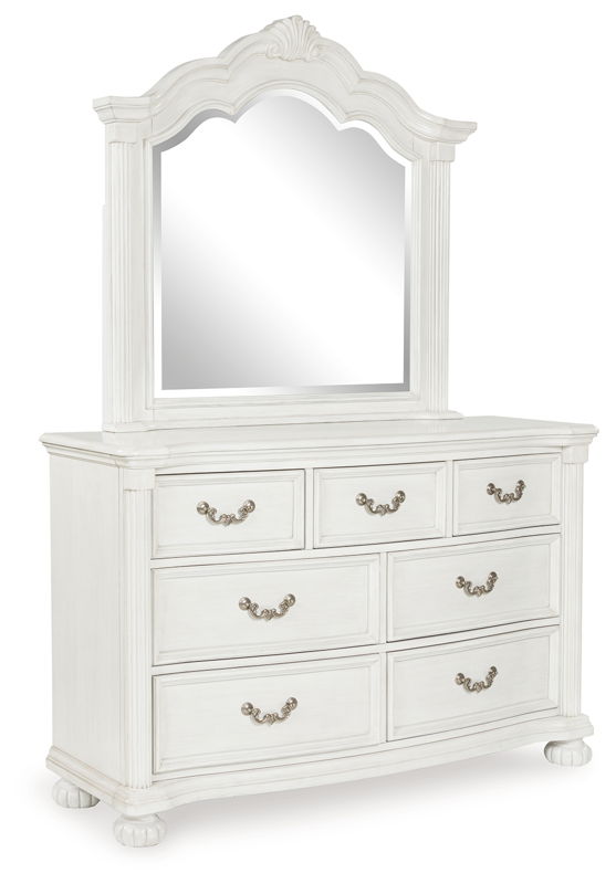 Montelaine - Dresser And Mirror - Antique White