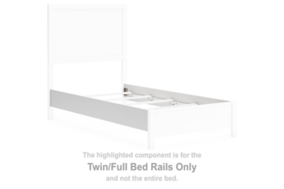 Binterglen - Twin/Full Bed Rails - White