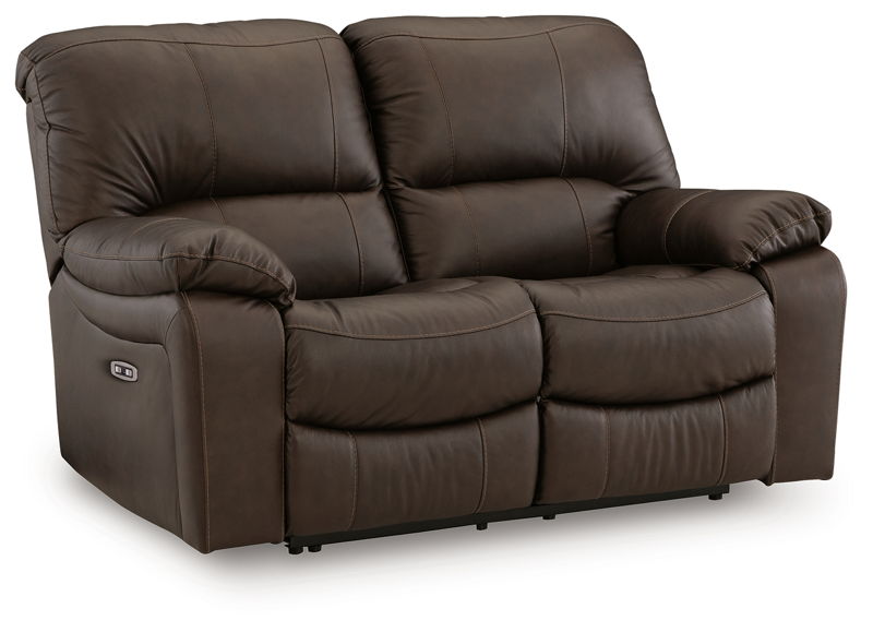 Leesworth - Reclining Power Loveseat - Dark Brown